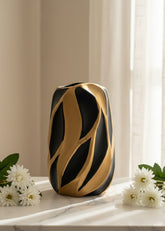 Noir Gold Ceramic Vase